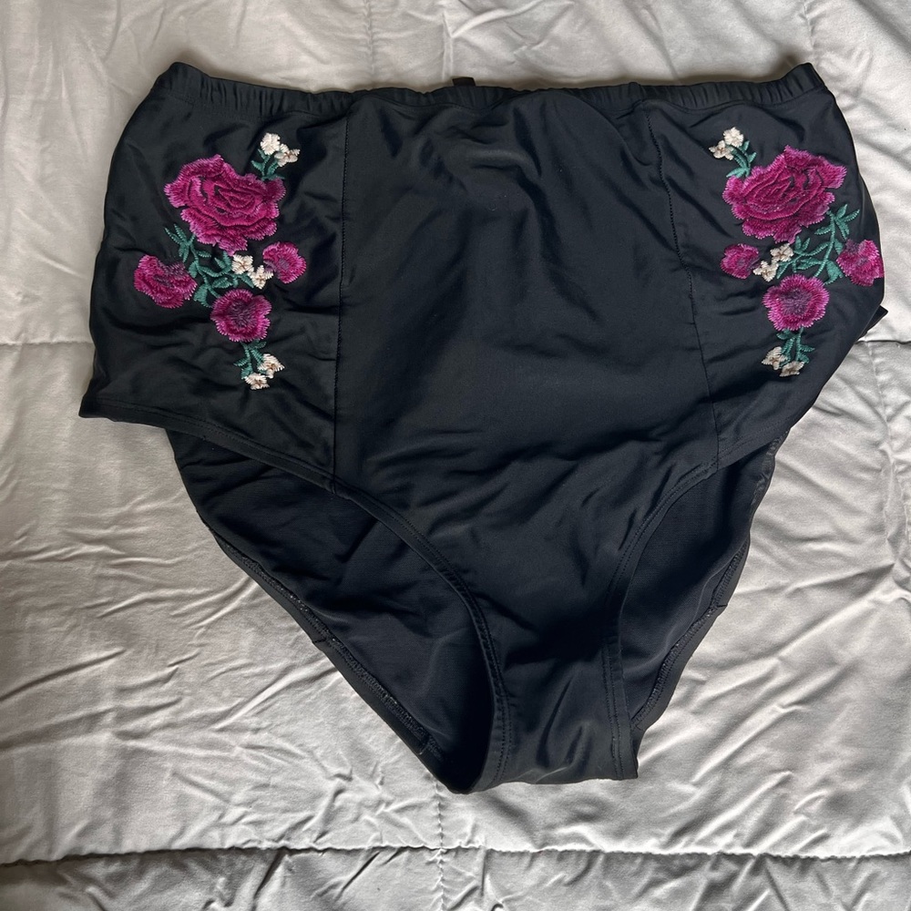 High waisted swim bottoms